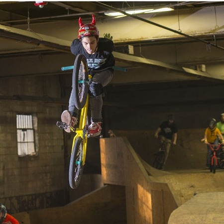 Dorian Giordano during one of his BMX riding sessions. 